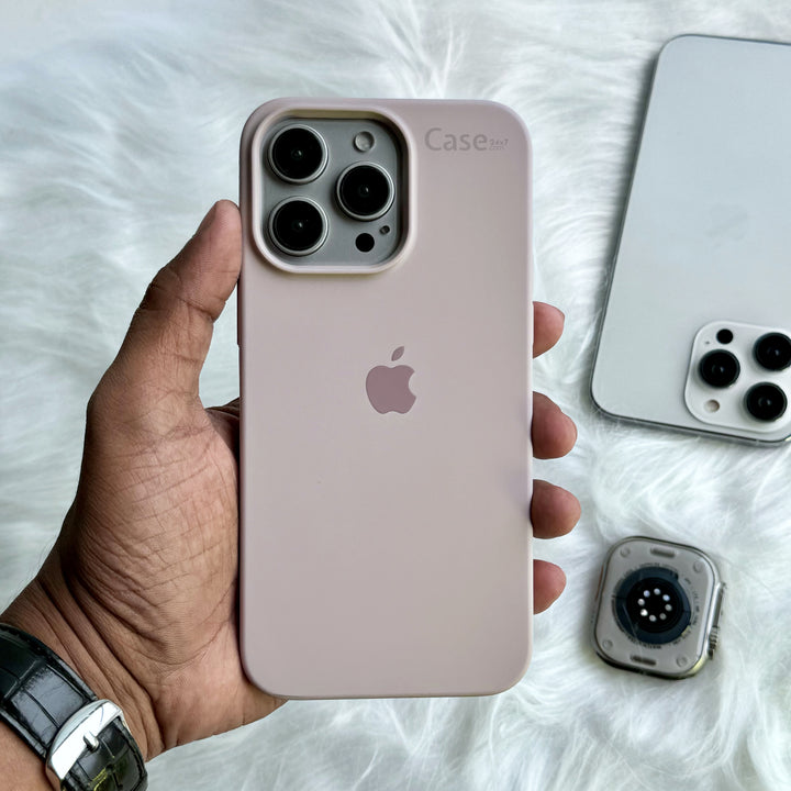 iPhone Liquid Silicone Case Cover (Light Grey)