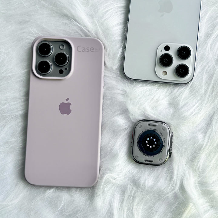 iPhone Liquid Silicone Case Cover (Light Grey)