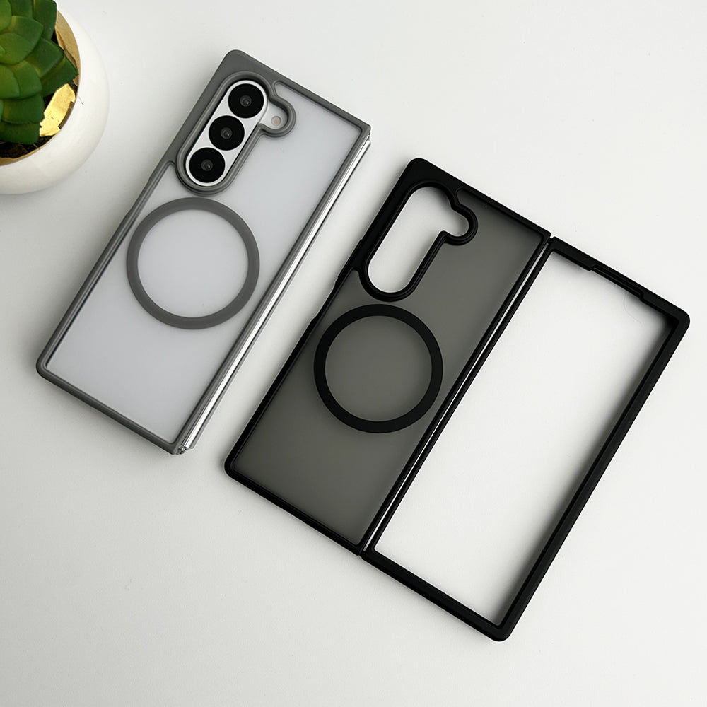 Samsung Galaxy Z Fold Smoke Frosted Case With Magnetic Charging