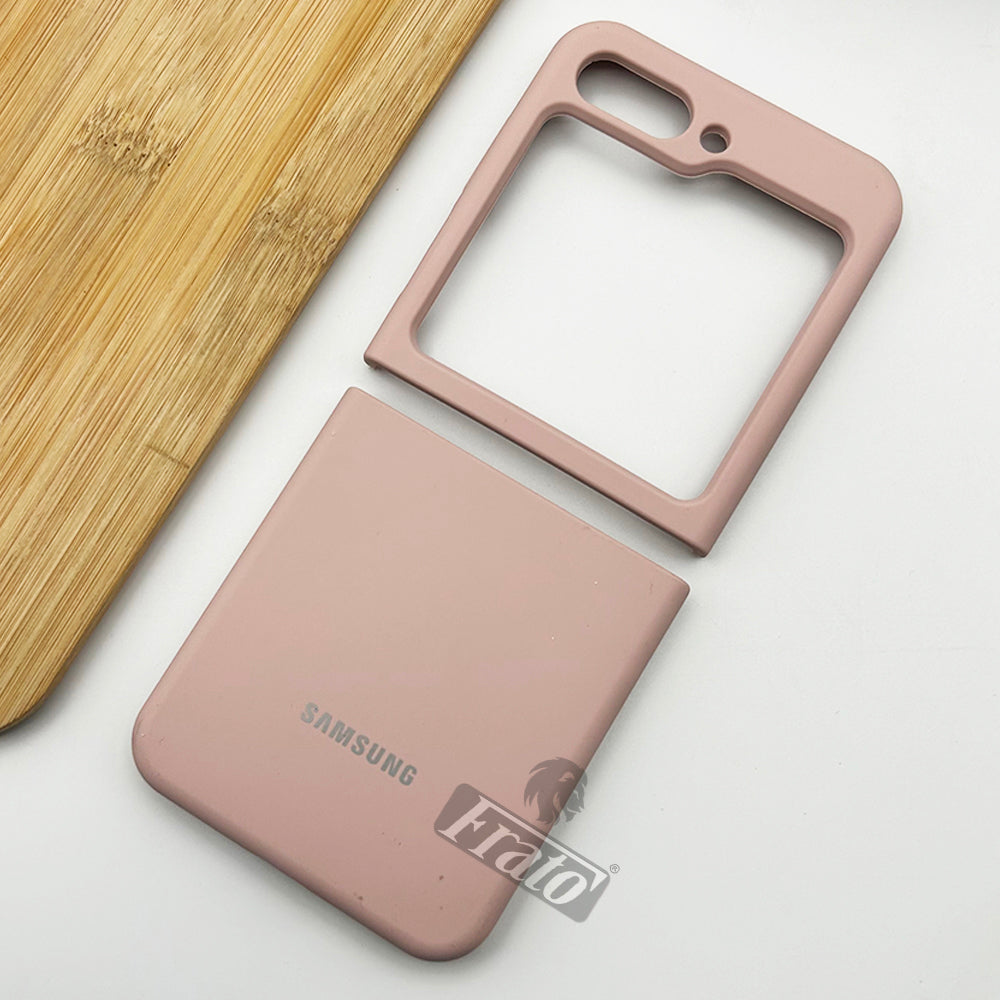 Samsung Galaxy Z Flip Silk Soft Silicone Case Cover (Dusky Pink) - Main Image