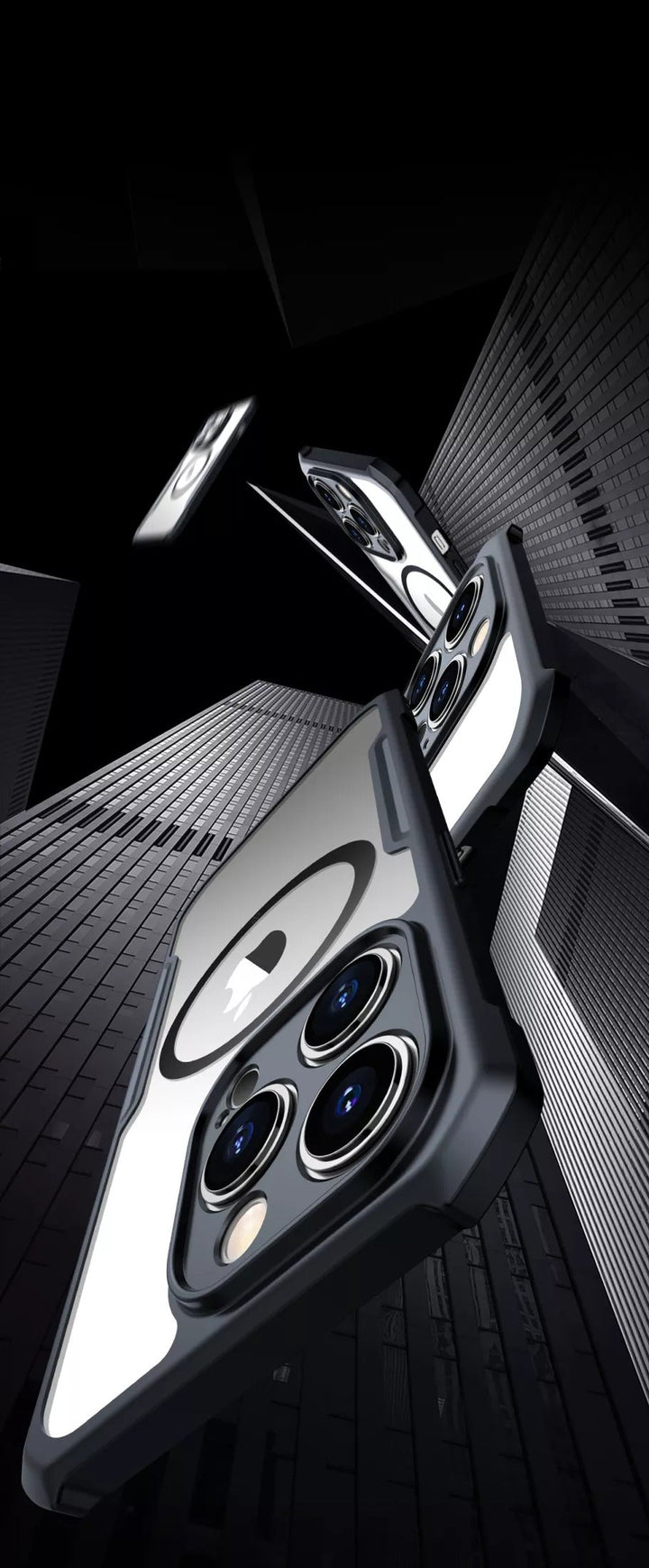 iPhone Magsafe Shockproof Airbags Bumper Transparent Back Case Cover