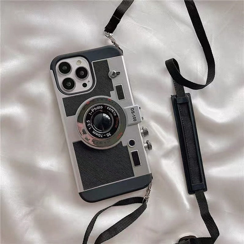 iPhone 15 Series 3D Retro Vintage Camera Case Cover