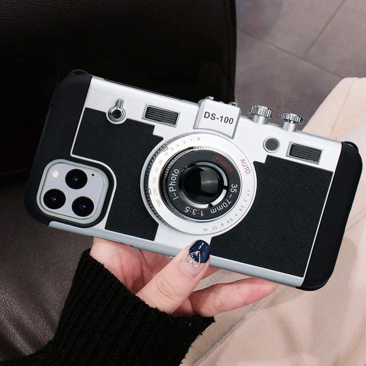 iPhone 15 Series 3D Retro Vintage Camera Case Cover