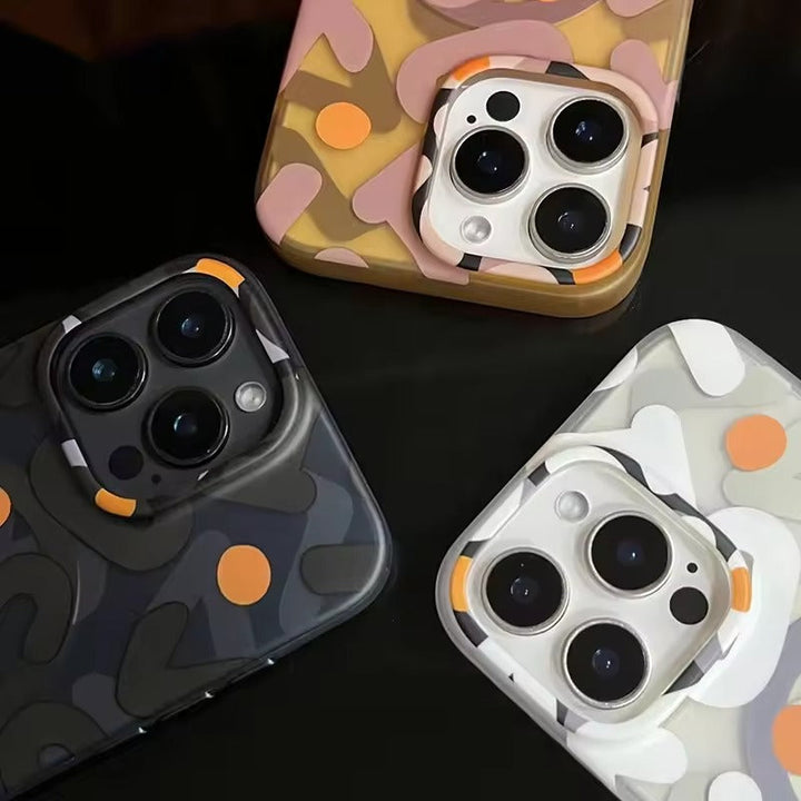 iPhone Geometric Graffiti Shockproof MagSafe Case Cover