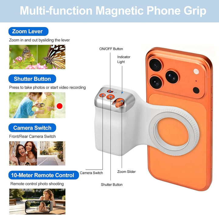 Magnetic Handle Stabilizer for Mobile Phone Photography
