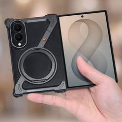 Metal Armor Case for Samsung Galaxy Z Fold 8 | 360° Rotating Ring Stand Cover