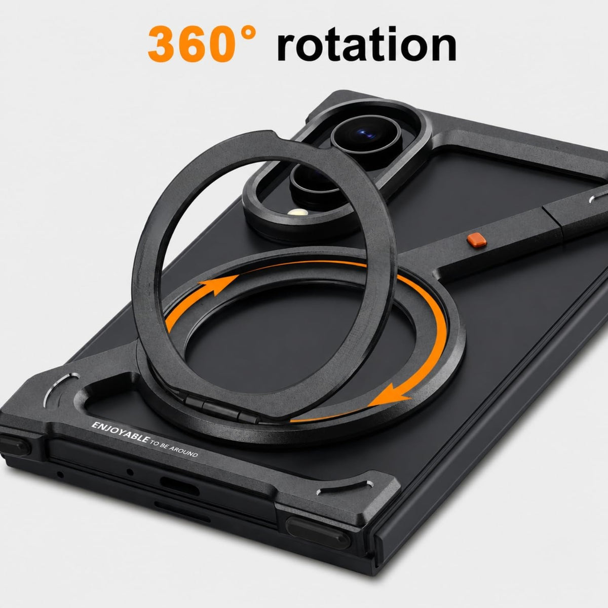 Metal Armor Case for Samsung Galaxy Z Fold 8 | 360° Rotating Ring Stand Cover