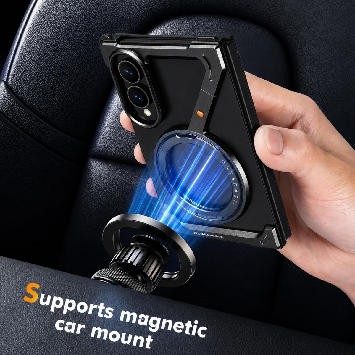 Metal Armor Case for Samsung Galaxy Z Fold 8 | 360° Rotating Ring Stand Cover
