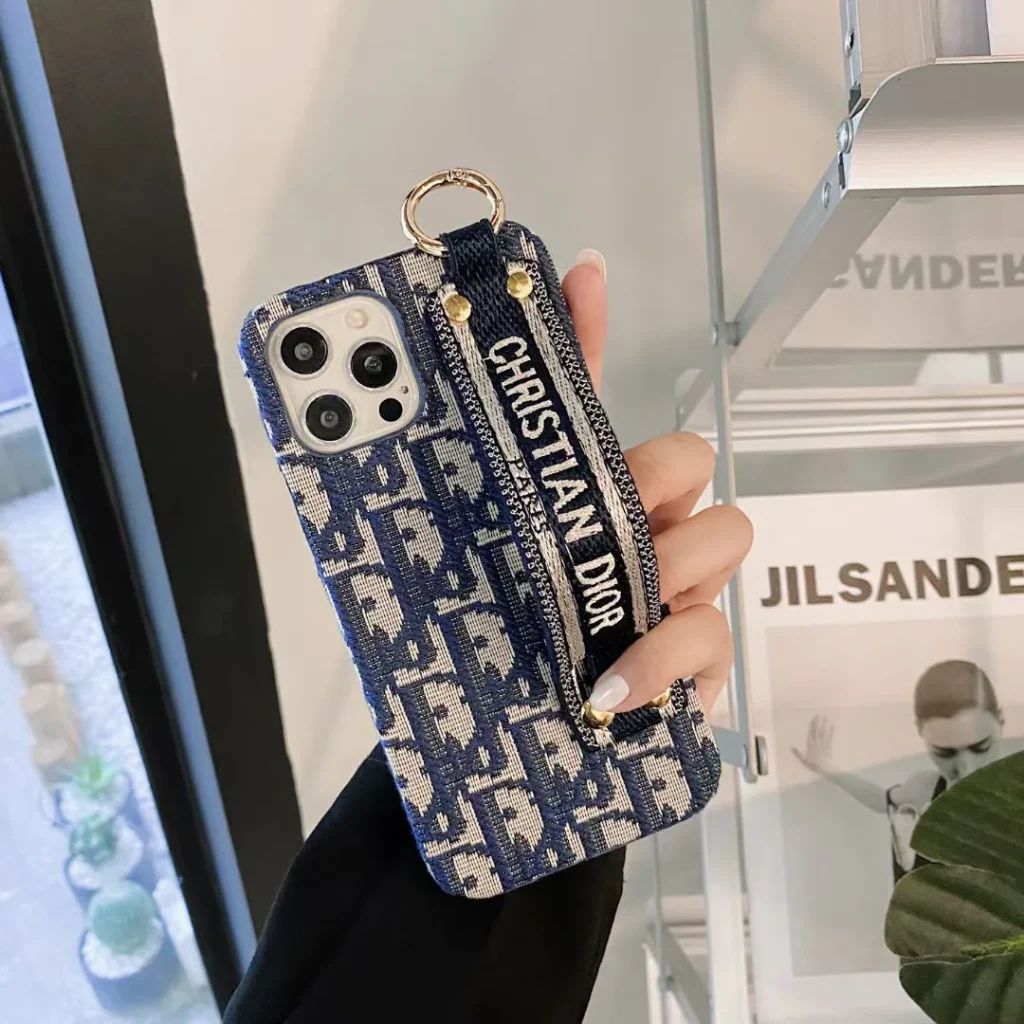 iPhone 15 Series Luxury Brand CD Belt Pattern Cover Case