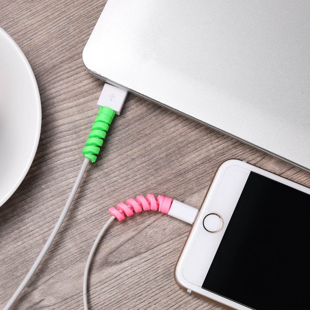 Combo 3-in-1 Desk & Mobile Accessories Combo | Microfiber Cleaning Cloth + Cable Protector + Mobile Phone Holder Stand | Travel Friendly Tech Essentials Kit for Home Office & Daily Use