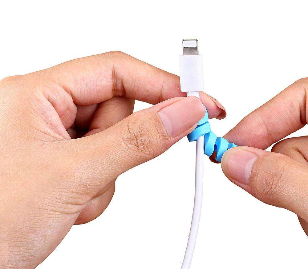 Combo 3-in-1 Desk & Mobile Accessories Combo | Microfiber Cleaning Cloth + Cable Protector + Mobile Phone Holder Stand | Travel Friendly Tech Essentials Kit for Home Office & Daily Use