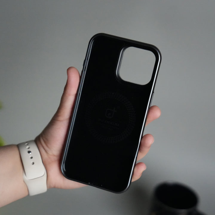 iPhone 16 Series Luxury Leather Magnetic Ring Case | Metal Camera Frame and Kickstand Cover