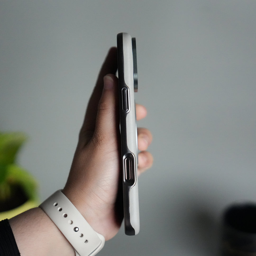 iPhone 16 Series Luxury Leather Magnetic Ring Case | Metal Camera Frame and Kickstand Cover