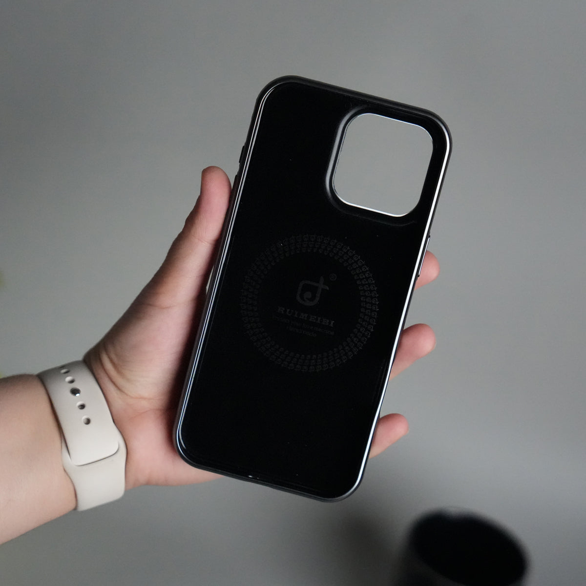 iPhone 15 Series Luxury Leather Magnetic Ring Case | Metal Camera Frame and Kickstand Cover