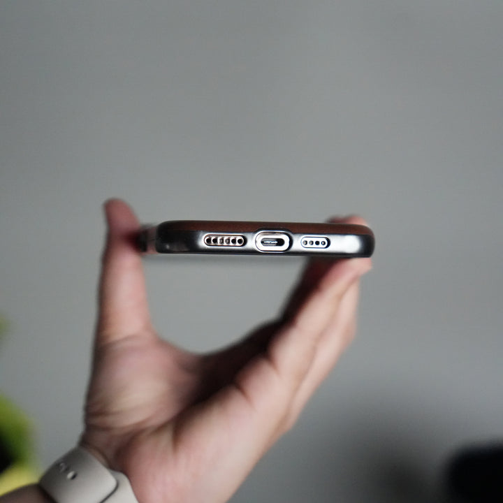 iPhone 16 Series Luxury Leather Magnetic Ring Case | Metal Camera Frame and Kickstand Cover