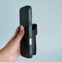 iPhone 17 Series Luxury Monogram Expandable Card Pocket Case with Detachable Strap