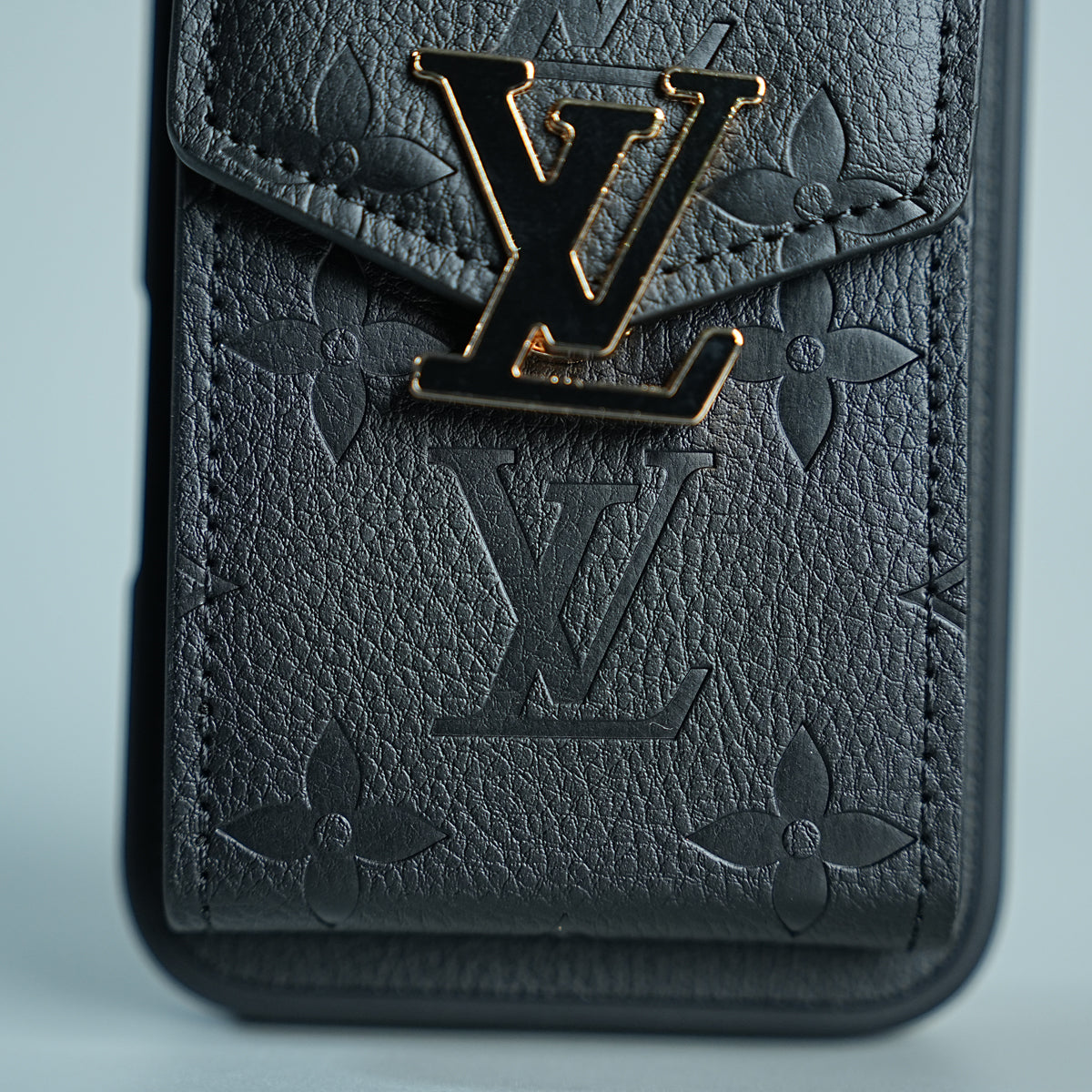 iPhone 17 Series Luxury Monogram Expandable Card Pocket Case with Detachable Strap