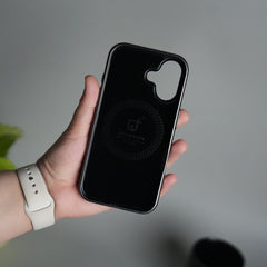 iPhone 15 Series Luxury Leather Magnetic Ring Case | Metal Camera Frame and Kickstand Cover