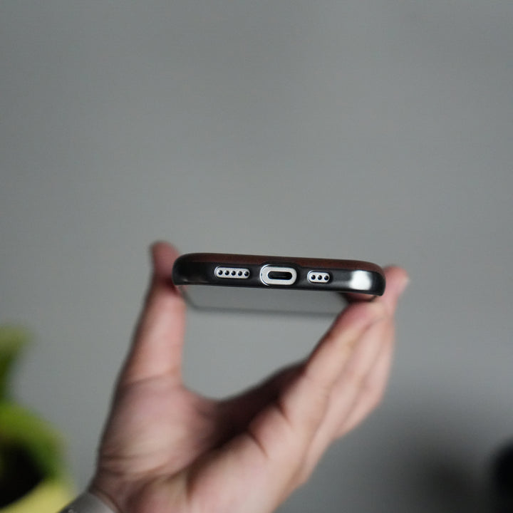 iPhone 16 Series Luxury Leather Magnetic Ring Case | Metal Camera Frame and Kickstand Cover