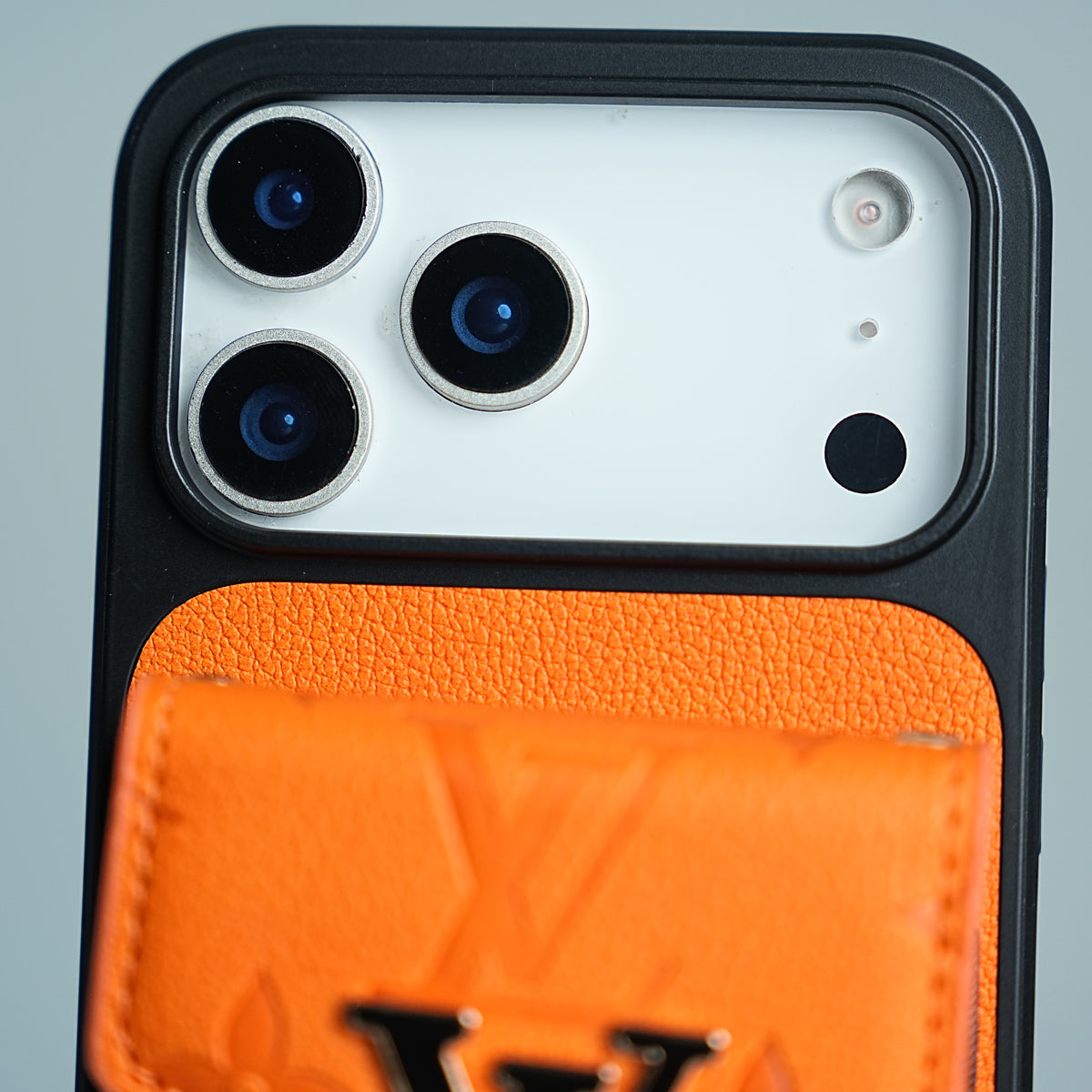 iPhone 17 Series Luxury Monogram Expandable Card Pocket Case with Detachable Strap