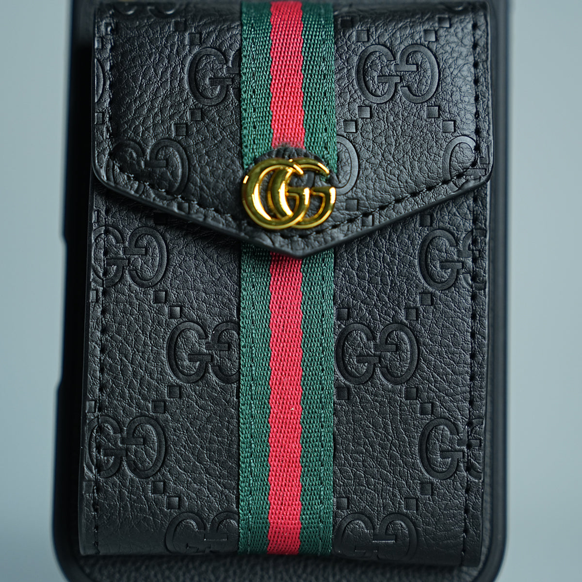 iPhone 17 Series Luxury Monogram Expandable Card Wallet Case with Detachable Strap