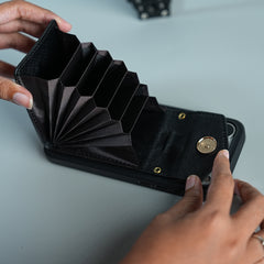 iPhone 17 Series Luxury Monogram Expandable Card Wallet Case with Detachable Strap
