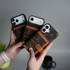 iPhone 17 Series Luxury Brand Cardholder Crossbody Sling Strap Case