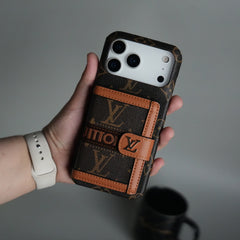 iPhone 17 Series Luxury Brand Cardholder Crossbody Sling Strap Case