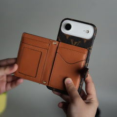 iPhone 17 Series Luxury Brand Cardholder Crossbody Sling Strap Case