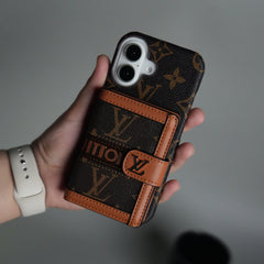 iPhone 17 Series Luxury Brand Cardholder Crossbody Sling Strap Case