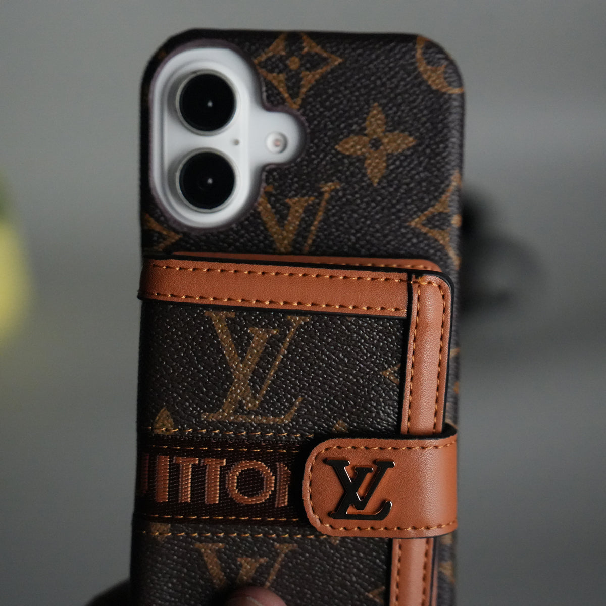 iPhone 17 Series Luxury Brand Cardholder Crossbody Sling Strap Case