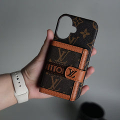 iPhone 17 Series Luxury Brand Cardholder Crossbody Sling Strap Case