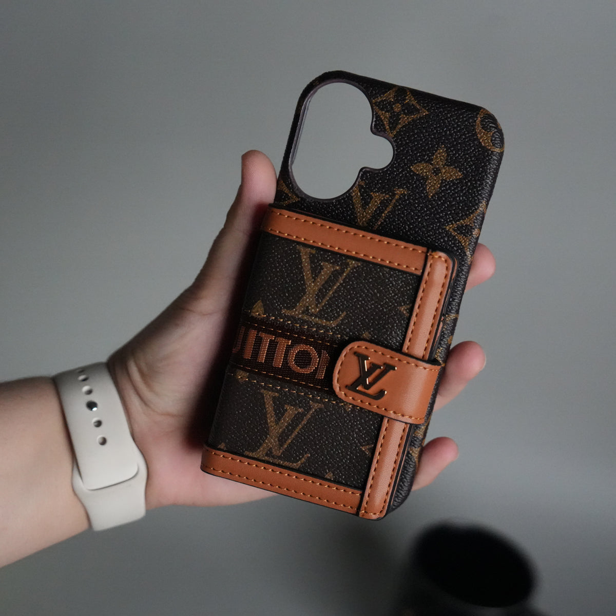 iPhone 17 Series Luxury Brand Cardholder Crossbody Sling Strap Case