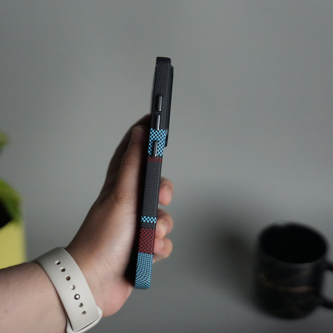 Galaxy S25 Ultra Series Carbon Fiber Texture Aramid Design Hard Pc MagSafe Cover | BlueWhiteLine