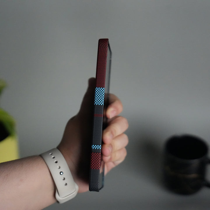 Galaxy S25 Ultra Series Carbon Fiber Texture Aramid Design Hard Pc MagSafe Cover | BlueWhiteLine