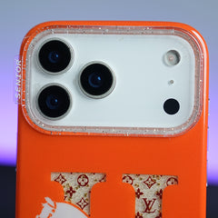 iPhone 17 Series Luxury H Style Horse Monogram Glitter Case