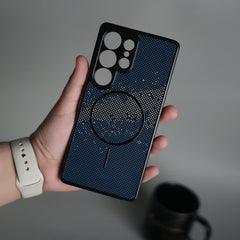 Galaxy S24 Ultra Carbon Design Mag Ring Case Slim Protective Cover