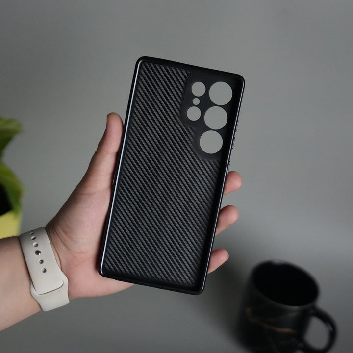 Galaxy S24 Ultra Carbon Design Mag Ring Case Slim Protective Cover