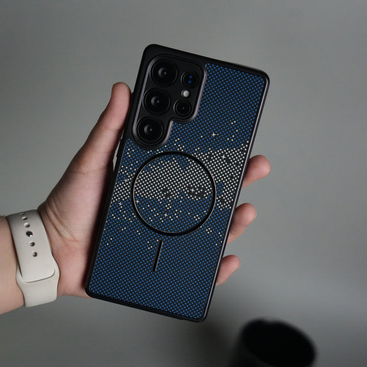 Galaxy S24 Ultra Carbon Design Mag Ring Case Slim Protective Cover