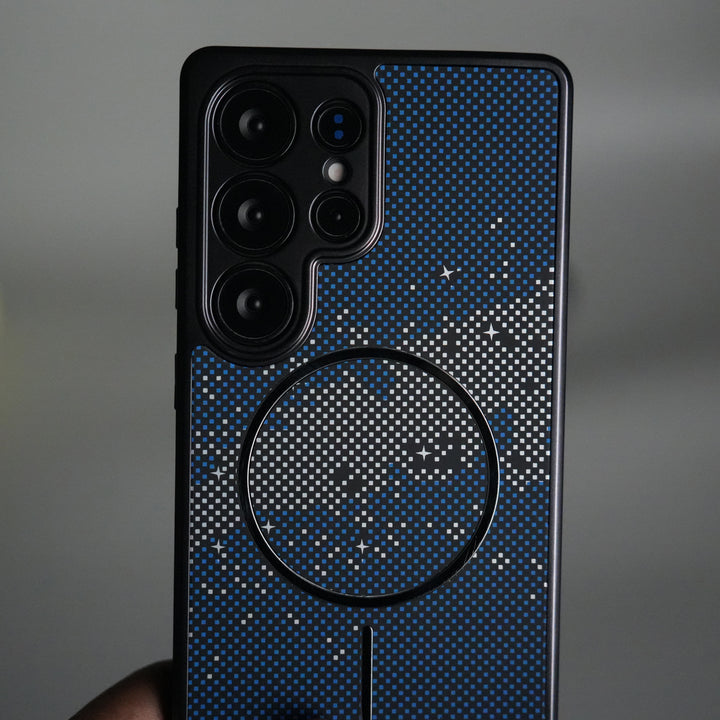 Galaxy S24 Ultra Carbon Design Mag Ring Case Slim Protective Cover