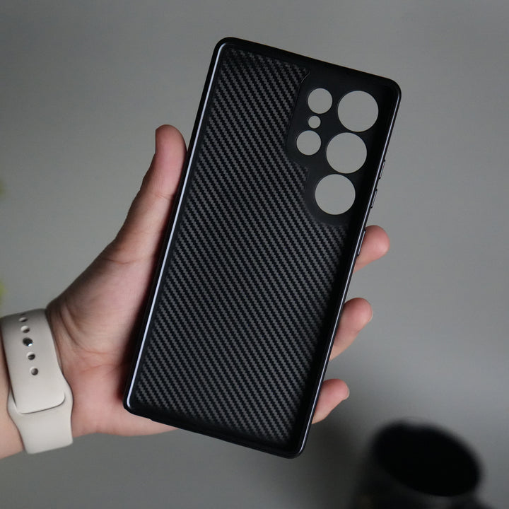 Galaxy S24 Ultra Carbon Design Mag Ring Case Slim Protective Cover