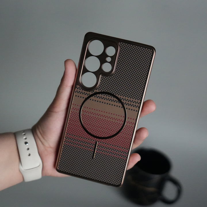 Galaxy S24 Ultra Carbon Design Mag Ring Case Slim Protective Cover