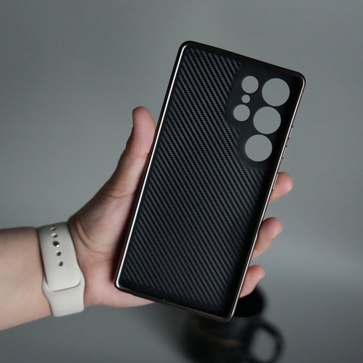 Galaxy S24 Ultra Carbon Design Mag Ring Case Slim Protective Cover