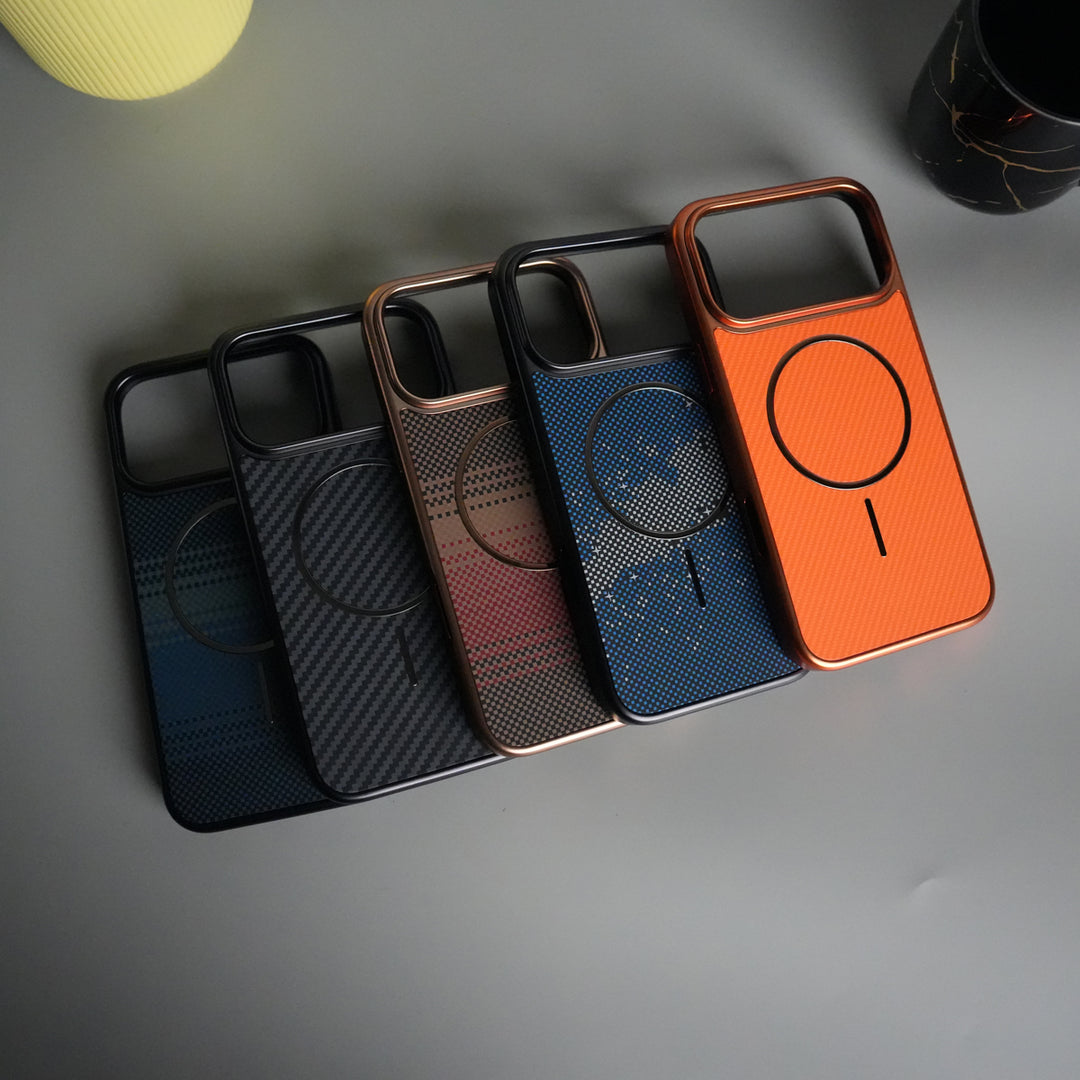 iPhone 17 Series Carbon Design Mag Ring Case Slim Protective Cover