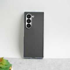 Samsung Galaxy Z Fold 6 Glossy Chrome Plated PU Leather Skin Case Cover