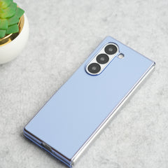 Samsung Galaxy Z Fold 6 Glossy Chrome Plated PU Leather Skin Case Cover
