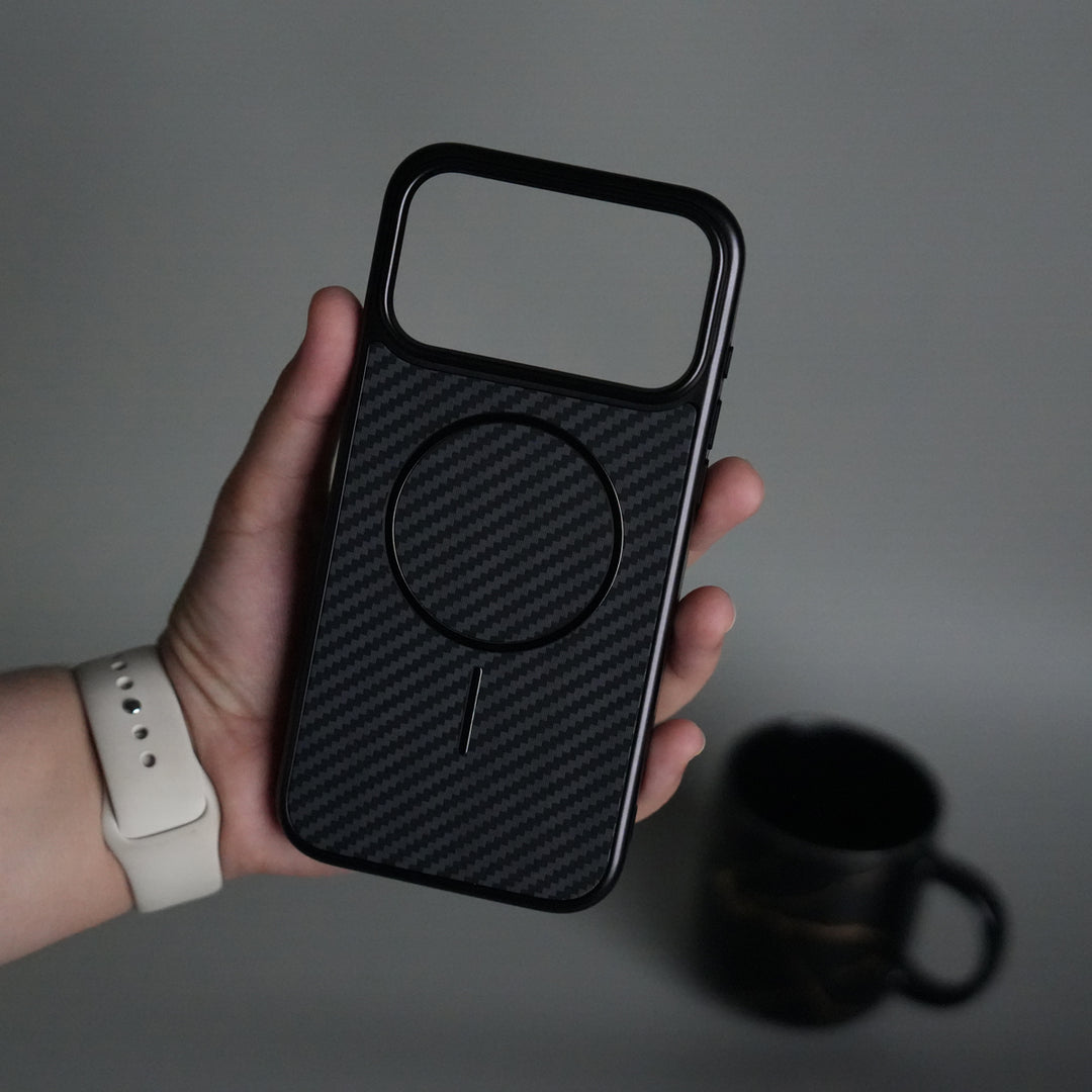 iPhone 17 Series Carbon Design Mag Ring Case Slim Protective Cover