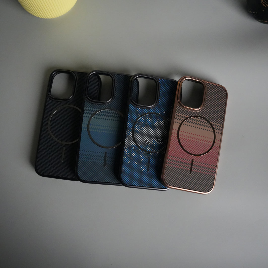 iPhone 17 Series Carbon Design Mag Ring Case Slim Protective Cover