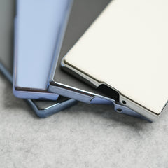 Samsung Galaxy Z Fold 6 Glossy Chrome Plated PU Leather Skin Case Cover