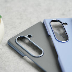 Samsung Galaxy Z Fold 6 Glossy Chrome Plated PU Leather Skin Case Cover